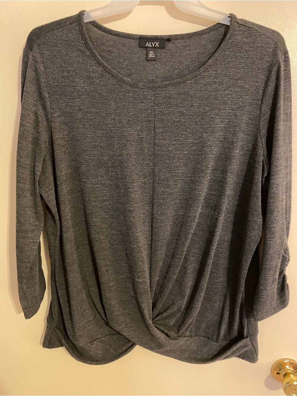 ALYX Charcoal Twist-Front Long Sleeve Tee